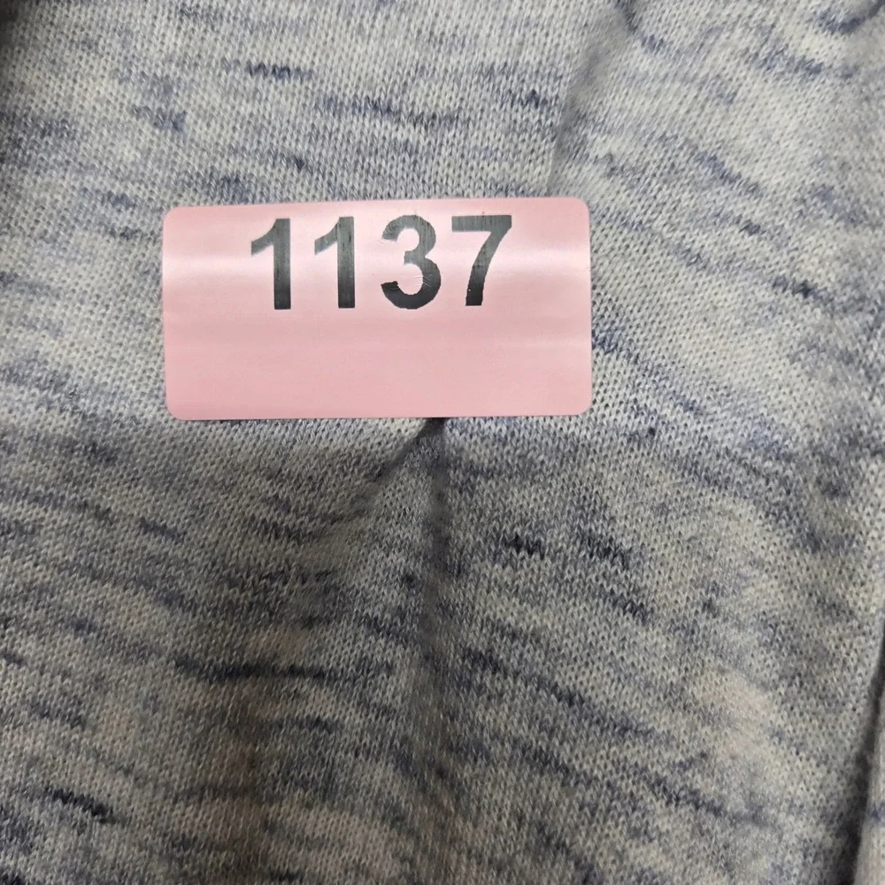 J. Crew Mens Small Blue White Space Dye Knit Hoodie Pullover Sweater